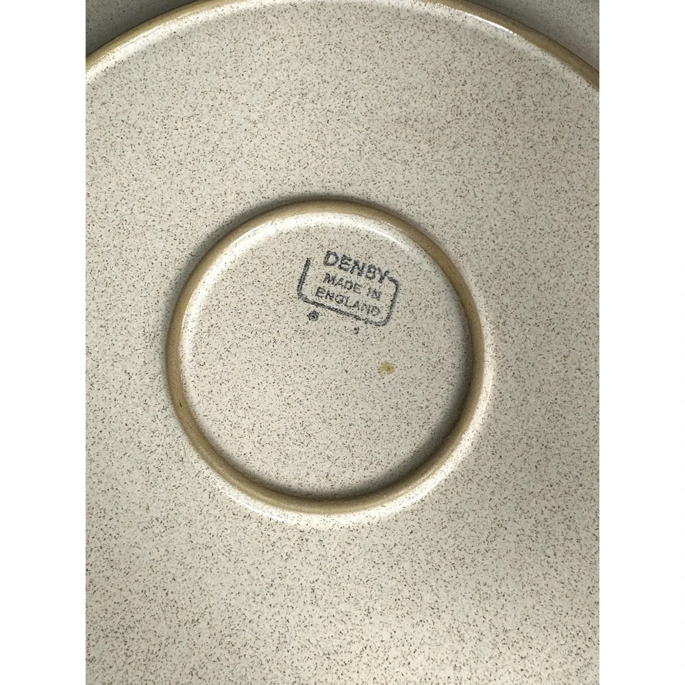Denby Langley Potters Wheel Rust Red 1970s round chop plate‎ speckled Stoneware